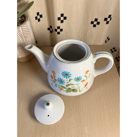 Mid Century NEVCO Folk Art Vintage Floral Teapot - Picture 2 of 7